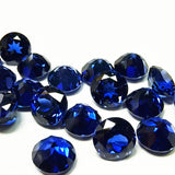 Lab Grown Sapphire Round Shape Royal Blue Color DIY Charms Jewelry Making Ring Necklace Earrings Main Materials Certificate
