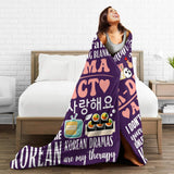 K-Drama plush blanket by HSF Marketplace, featuring a soft cozy design for comfort and style