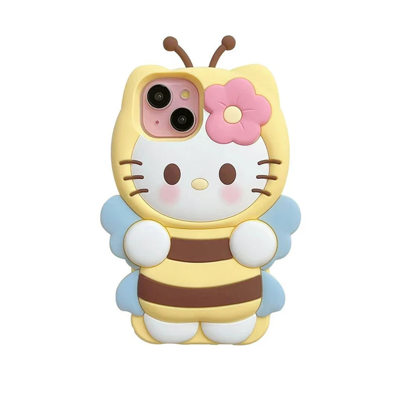 Hello Kitty bow 3D cartoon soft silicone phone case for iPhone by HSF Marketplace