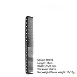 Black carbon double-sided hairdressing comb by HSF Marketplace, heat resistant, antistatic salon styling tool for barbers.