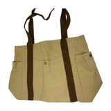 Large capacity canvas tote bag by HSF Marketplace for work, college, and commuting, featuring sturdy shoulder straps and spacious interior.