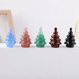 Natural Gemstone Carving Crystal Crafts  Christmas Tree Statue Home Decoration Minerals Reiki Gift Party Room Decor