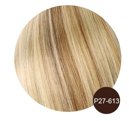 7-piece clip-in human hair extensions, natural straight Remy hair wefts in 12–26 inch lengths for women