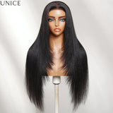 Yaki straight layered glueless lace human hair wig, 180% density by HSF Marketplace