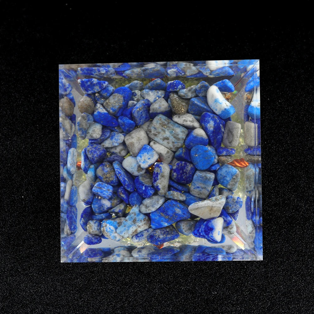 Orgonite Pyramid Tree of Life Natural Stone Healing Crystal Amethyst Energy Generator Reiki Chakra Meditation Tools Room Decor