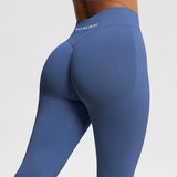 Women's seamless bum shaping leggings with ribbed waistband and scrunch butt design by HSF Marketplace