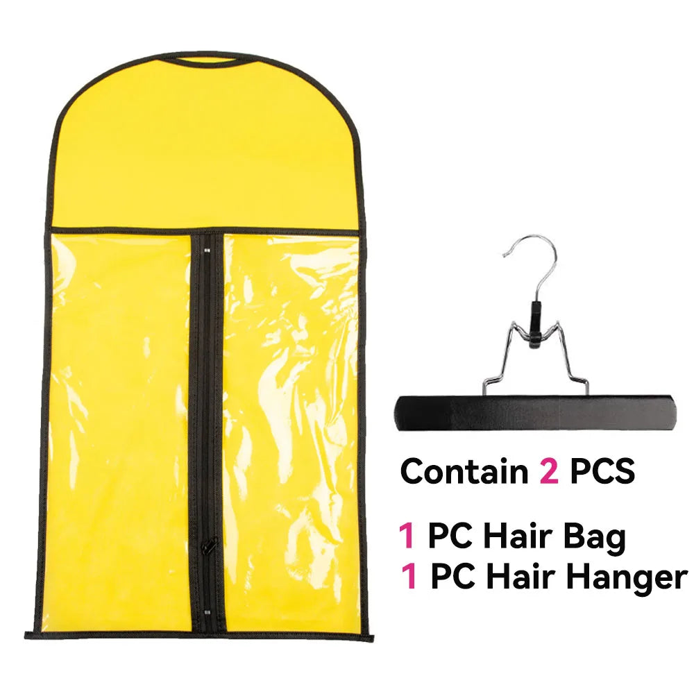 Wig Bag With Hanger Wig Storage Bags Pack Holder For Virgin Hair Weft Clip In Hair Extension