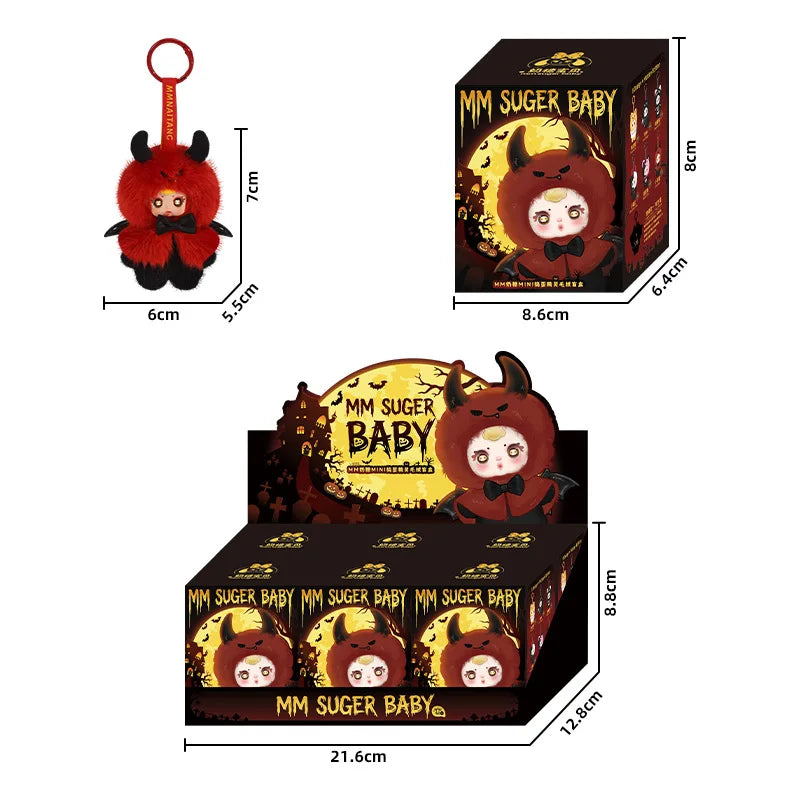Mm Suger Baby Halloween mini plush blind box cartoon figure hanging ornament soft stuffed doll
