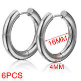 Gold plated large round hoop earrings for women, 6-piece jewelry set by HSF Marketplace