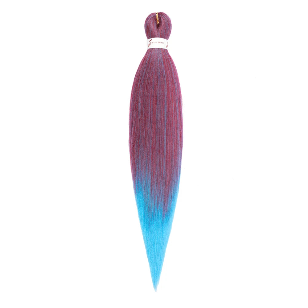Pre-stretched Braids Hair Professional Itch Free Hot Water Setting Synthetic Fiber Ombre Yaki Texture Braid Hair Extensions