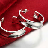 925 sterling silver hoop earrings for women, trendy and elegant jewelry design