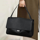Luxury genuine leather shoulder bag for women in winter fashion style