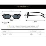 HKASS Marketplace vintage sunglasses for men and women with rectangular frames, UV400 protection, small square-shaped stylish eyewear.
