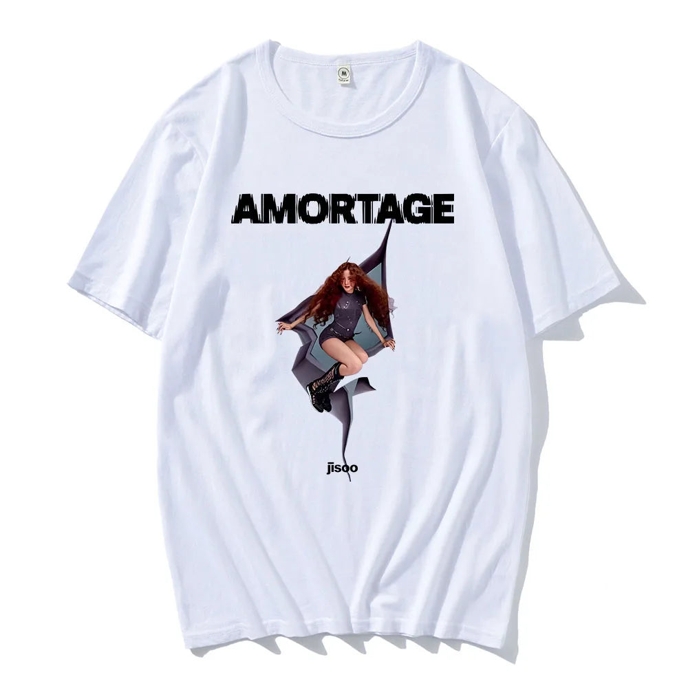 Korean-style JISOO men's T-shirt, casual cotton K-culture tee by HSF Marketplace