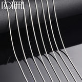 Sterling silver snake chain necklace in various lengths for women and men, 1.2mm thickness, HSF Marketplace jewelry collection