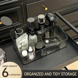 Multi-Compartment Water Ripple Lash Extension Storage Box  Divided Desktop Makeup Organizer for Cosmetics & Eyelash Beauty Tools
