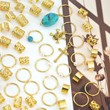 79-piece gold hair jewelry clips for dreadlocks and braids by HSF Marketplace