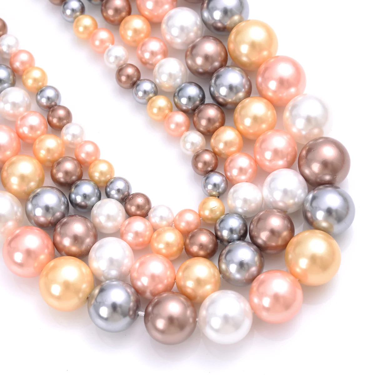 Natural freshwater shell pearls jewelry making beads from HSF Marketplace for hair styling crafts