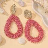 Colorful handmade water drop shape earrings for women by HSF Marketplace