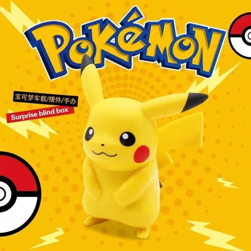 Pokemon blind box collectible pet elf figures with Pikachu, Koda, duck, car ornaments and Bao Kemeng toys