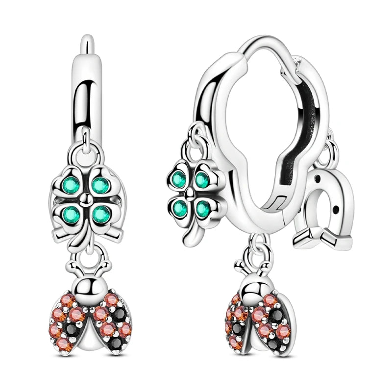 Hypoallergenic CZ zircon hoop earrings in 925 sterling silver by HSF Marketplace