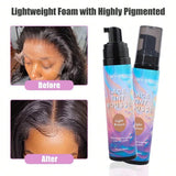 2025 New Melt Lace Tint Melting Hair Mousse and Spray for Medium Brown Wigs, Foam for Lace Frontal Wigs