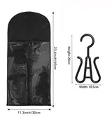1/2Set Wig Storage Bag With Hanger Hair Bags With Plastic Hanger for Hair Black Wig Organizer Hangers For Multiple Wigs