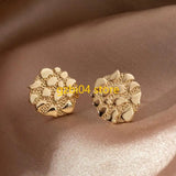 13MD irregular gold geometric earrings with textured alloy design for women