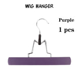 Plussign Wooden Double-Sided Hanger With Swivel Hook For Hairpieces Ponytail Bundles Holder Hanger For Wig Carrier Wig Holder