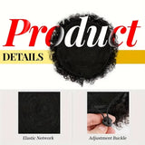Afro puff drawstring ponytail addition with voluminous kinky curly human hair for women’s updo bun