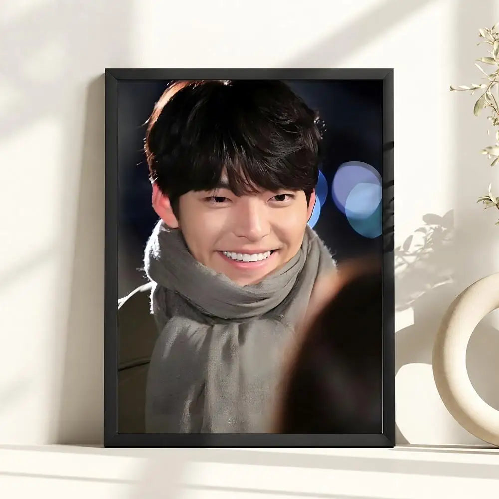 Kim WooBin celebrity portrait style poster for home decor, K-culture merch by HSF Marketplace