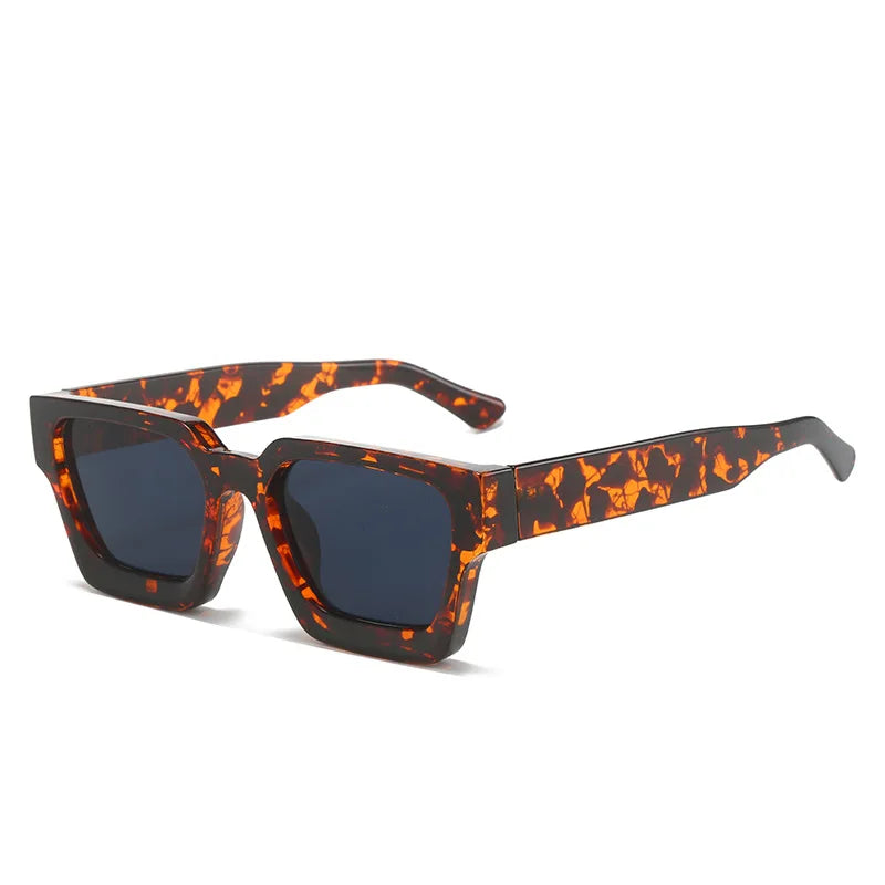 Luxury green square sunglasses for women and men by HSF Marketplace, retro style with UV400 protection and designer appeal.