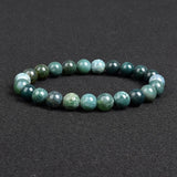 Genuine Natural Stone Bracelet Apatite Lapis Lazuli Agate Crystal Tiger Eye High Quality Gem Beads Bracelet Homme Jewelry Bangle