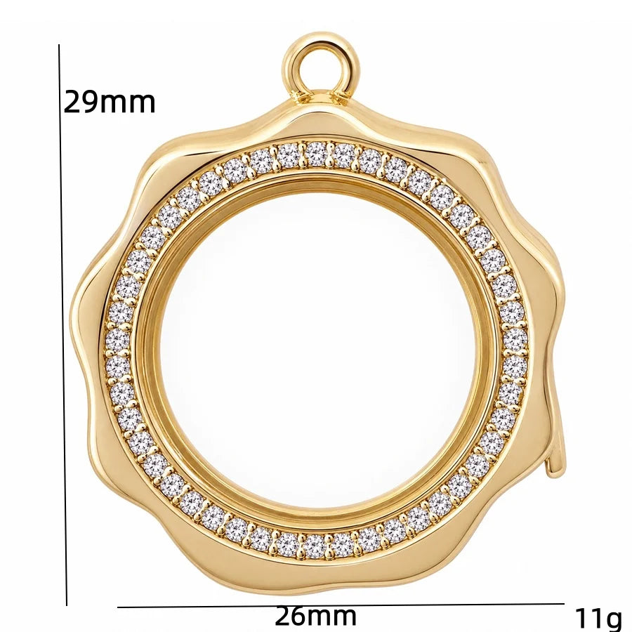 Rhinestone heart glass memory ashes pendant for jewelry making by HSF Marketplace