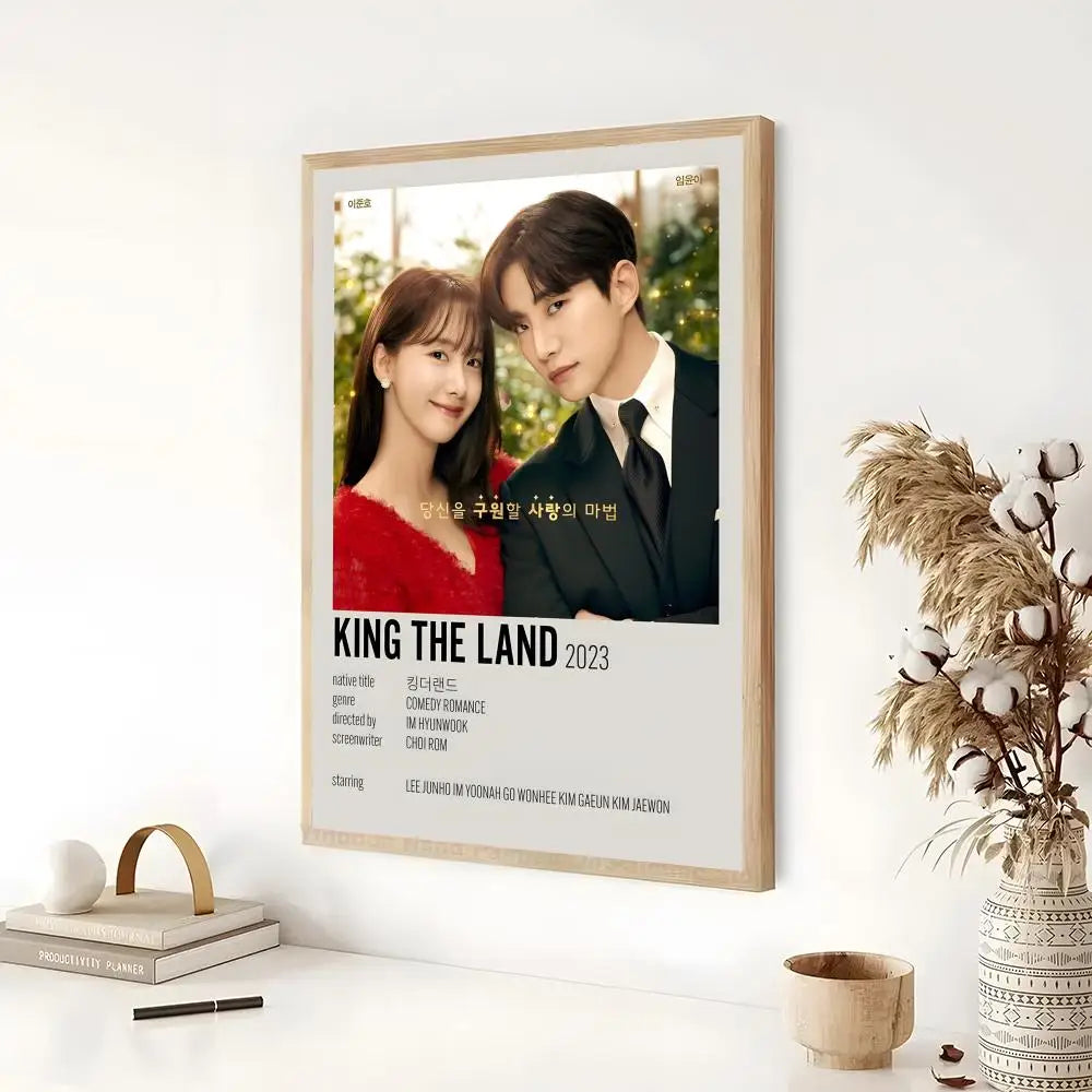 Korean TV King the Land poster for modern home decor, K-culture merch by HSF Marketplace