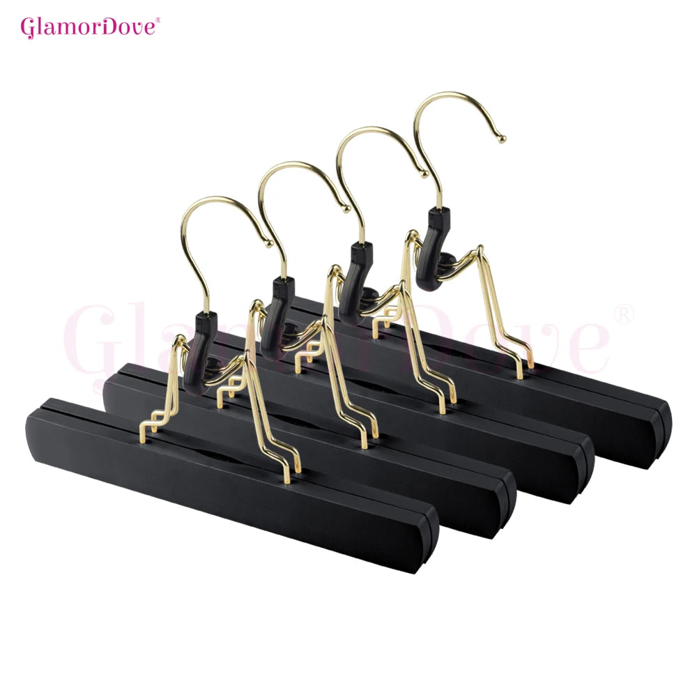GlamorDove 4PCS Wooden Hair Extension Hanger – Double Side Weft Holder for Hair Extensions, Wig and Hairpiece Storage Organizer