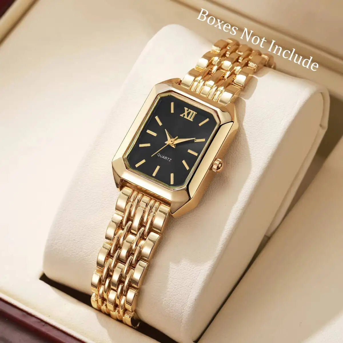 Elegant Rectangle Women Watches Fashion Ladies Quartz Wristwatches Reloj Mujer Girls Clock Gift（Without Box）