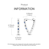 925 sterling silver hoop earrings with dark blue night sky gemstones, HSF Marketplace jewelry
