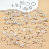 Metal dreadlock hair beads for loc jewelry and hair styling, assorted metallic designs, HSF Marketplace