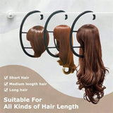 15 Inch Wig Hanger, Portable Hanging Wig Holder Stand, Collapsible Wig Display Hanger, Wig Rack for Multiple Wigs and Hats