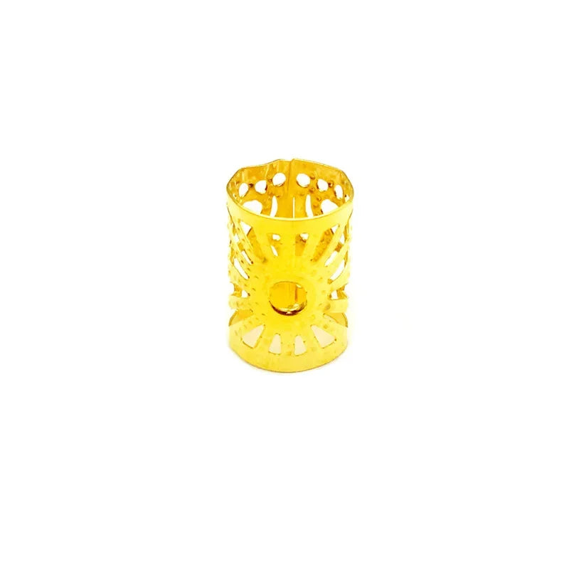 Golden cuffs hair rings for dreadlocks and braids, 50/100-piece hair styling set by HSF Marketplace
