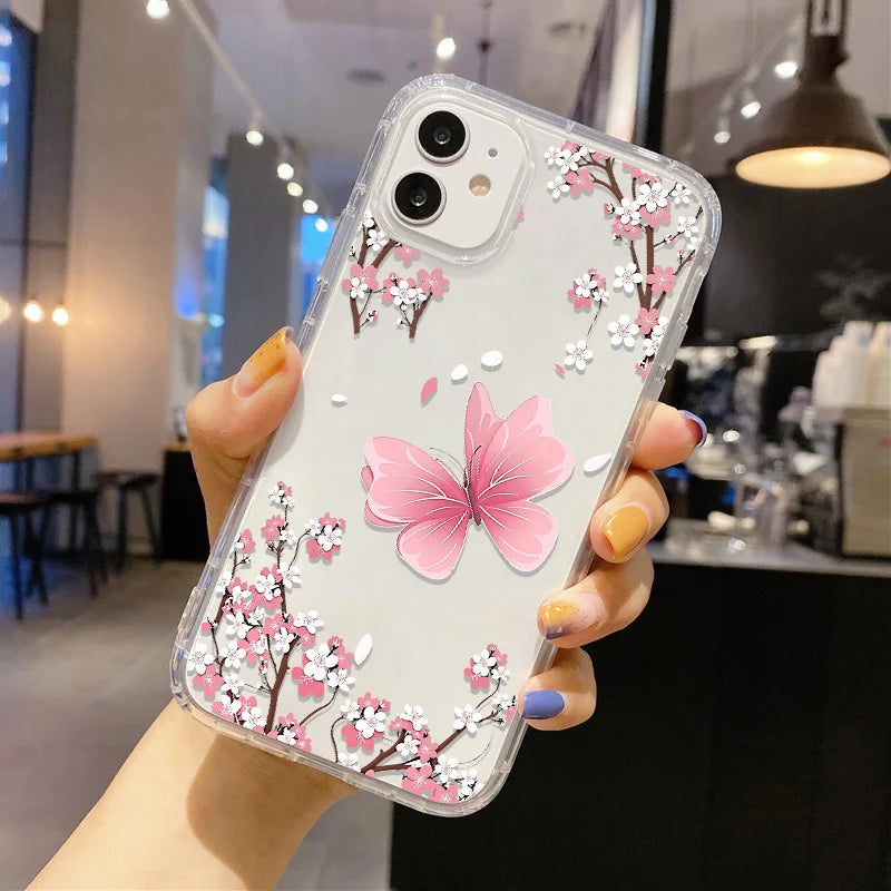 Flower phone case for iPhone 17, 18 Pro Max, 15, 14, 13, 12, and 11 by HSF Marketplace