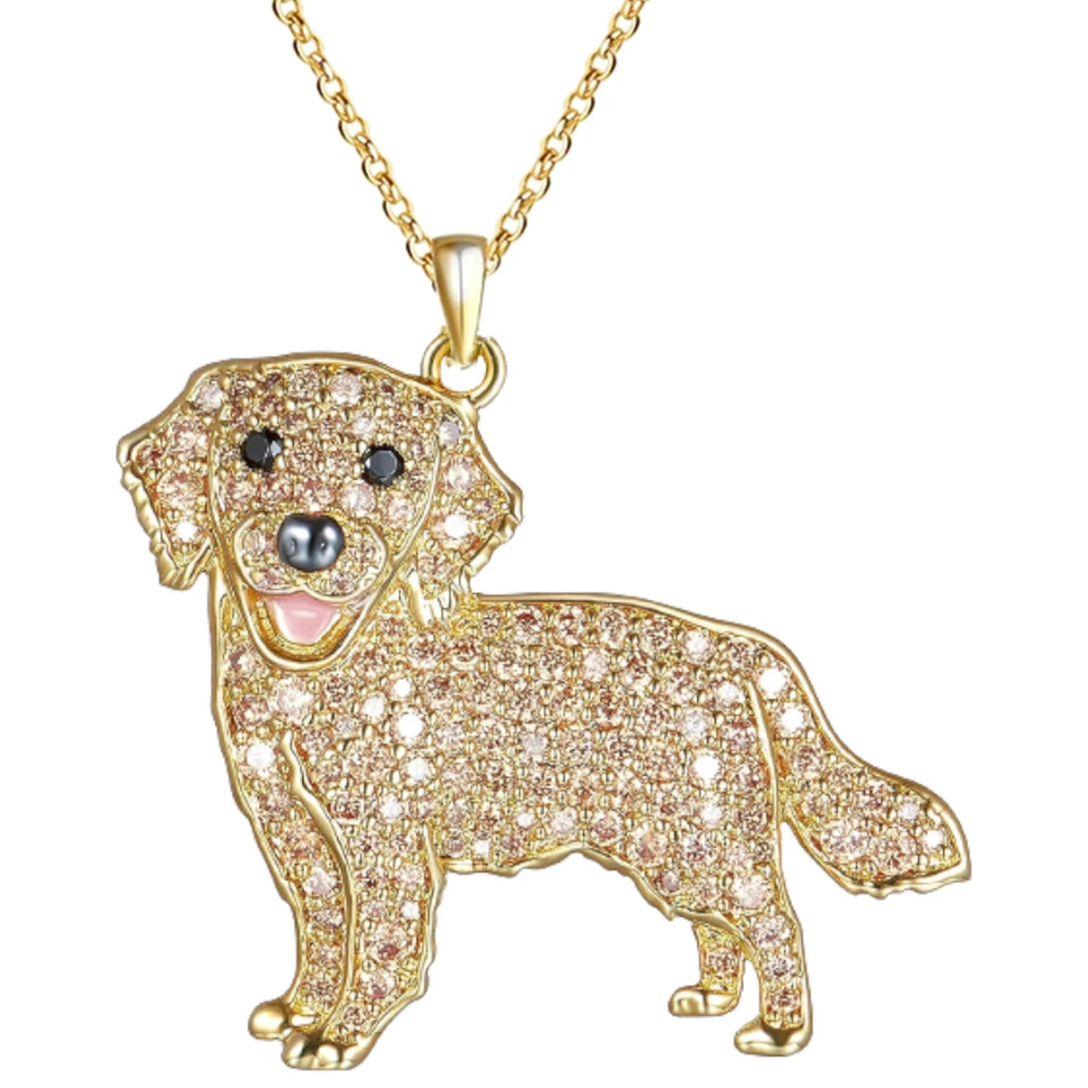 Cute beagle pendant necklace, elegant dog lover jewelry by HSF Marketplace