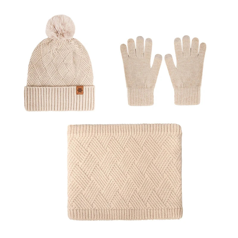 Women’s warm woolen hat, scarf, and gloves winter set from HSF Marketplace