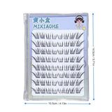Slelf Adhensive Glue Free Lashes Foxes Style End Eye Elongated False Eyelash 8-15mm Segmented Eyelash Extensions For Daily