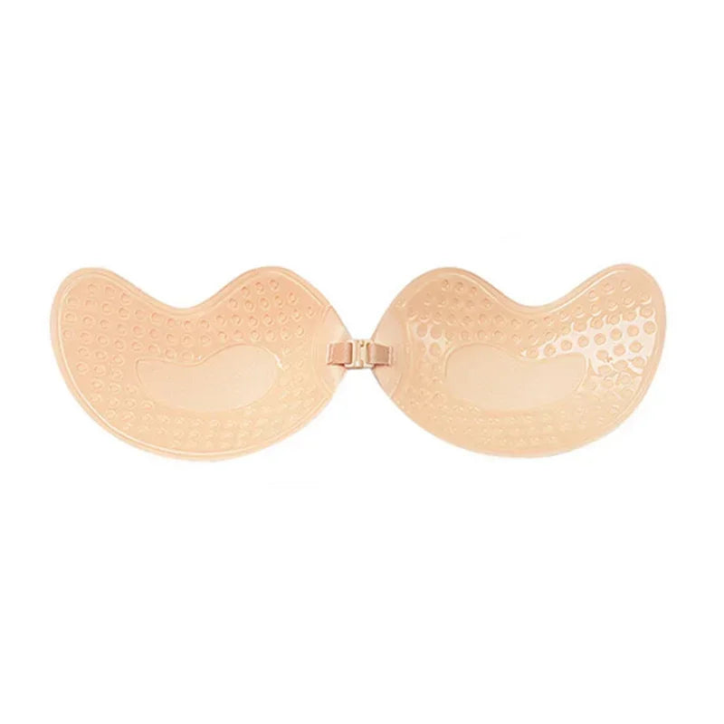 Invisible strapless adhesive push-up bra with seamless silicone nipple covers by HSF Marketplace