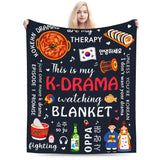 K-Drama inspired plush blanket by HSF Marketplace, featuring a soft cozy design for comfort and style