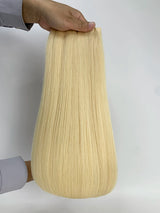 Ponytail human hair P18-1001 wrap-around ponytail hair extension in natural blonde tones