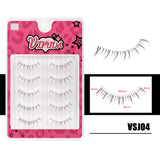 Vipuda Lower Lashes 5 Pairs Clear Band Bottom Lashes Natural Wispy Handmade Under Eye Lashes Extensions Soft Fake Lashes Pack