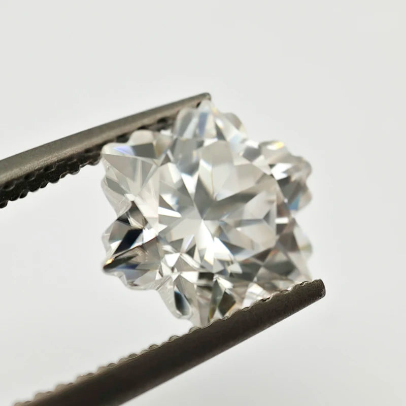D Color Snowflake Cut Moissanite Loose Gemstones 2.5-7.0ct VVS1 for Ring Pendant Earrings DIY Jewelry Making